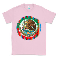 Bubblegum Pink Mexico Coat of Arms Classic Tee - texasbilliewilder