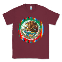 Burgundy Mexico Coat of Arms Classic Tee - texasbilliewilder
