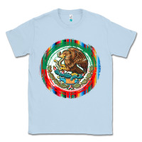 Dusty Blue Mexico Coat of Arms Classic Tee - texasbilliewilder