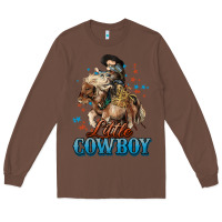 Chestnut Little Cowboy Midilli Horse kid boy Long Sleeve Tee - HowdyJamesFarm