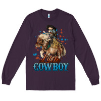 Plum Little Cowboy Midilli Horse kid boy Long Sleeve Tee - HowdyJamesFarm