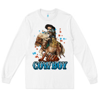 White Little Cowboy Midilli Horse kid boy Long Sleeve Tee - HowdyJamesFarm