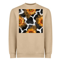 Mushroom cowhide leopard sunflower seamless pattern Heavyweight Sweatshirt - BundleAndBundleShop