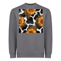 Storm cowhide leopard sunflower seamless pattern Heavyweight Sweatshirt - BundleAndBundleShop