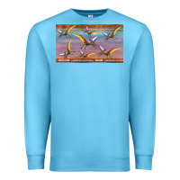 Ocean Blue dinosaur pterodactyl sippy cup Premium Sweatshirt - Artiststas