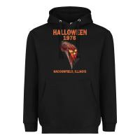 Black Halloween 1978 Holiday Spooky Myers Pumpkin Haddonfield Heavyweight Hoodie - minhPixels