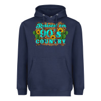 Navy raised 90's country cactus sunflower's Heavyweight Hoodie - Artiststas