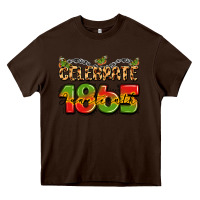 Chocolate Brown celebrate 1865 juneteenth Heavy Core Tee - LillyAllenDesigns