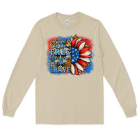 Mushroom patriotic sunflower land of the free Long Sleeve Tee - Jasminsmagicworld