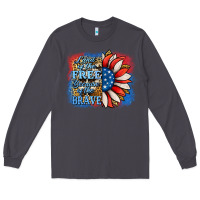 Smoke patriotic sunflower land of the free Long Sleeve Tee - Jasminsmagicworld