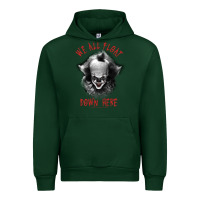 Forest Green It Movie Pennywise We All Float Down Here Urban Hoodie - minhPixels