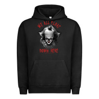 Pigment Black It Movie Pennywise We All Float Down Here Urban Hoodie - minhPixels