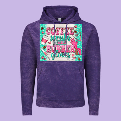 Coffee Scrubs And Rubber Gloves Vintage Hoodie Designed By Tumblerdesignbyshophia