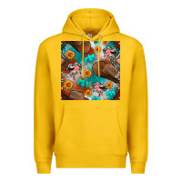Lemon western cowboy hat seamless pattern Premium Hoodie - BundleAndBundleShop