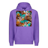 Purple western cowboy hat seamless pattern Premium Hoodie - BundleAndBundleShop