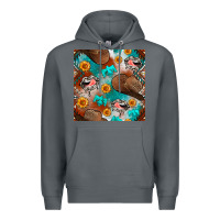 Rock western cowboy hat seamless pattern Premium Hoodie - BundleAndBundleShop