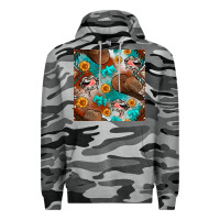 Slate Camo western cowboy hat seamless pattern Premium Hoodie - BundleAndBundleShop