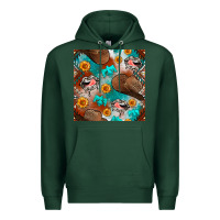 Sports Green western cowboy hat seamless pattern Premium Hoodie - BundleAndBundleShop