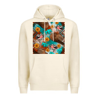 Tofu western cowboy hat seamless pattern Premium Hoodie - BundleAndBundleShop