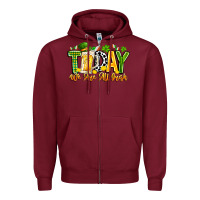 Burgundy today we are all irish Zipper Hoodie - CowhideDigitalArt