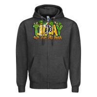 Charcoal Heather today we are all irish Zipper Hoodie - CowhideDigitalArt