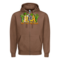 Chestnut today we are all irish Zipper Hoodie - CowhideDigitalArt