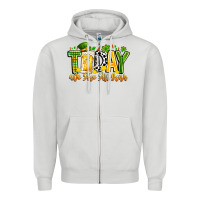 Dove Grey today we are all irish Zipper Hoodie - CowhideDigitalArt