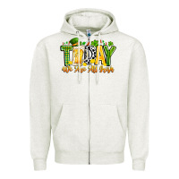 Oatmeal Heather today we are all irish Zipper Hoodie - CowhideDigitalArt