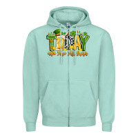 Seafoam today we are all irish Zipper Hoodie - CowhideDigitalArt