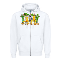 White today we are all irish Zipper Hoodie - CowhideDigitalArt