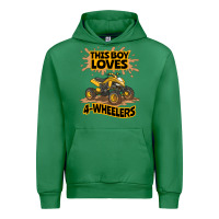 Emerald Kids Atv Outfit 4 Wheeler Mudding Gift- Boys Four Wheeler Urban Hoodie - minhPixels