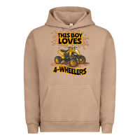 Pigment Burro Kids Atv Outfit 4 Wheeler Mudding Gift- Boys Four Wheeler Urban Hoodie - minhPixels