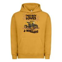 Pigment Peanut Butter Kids Atv Outfit 4 Wheeler Mudding Gift- Boys Four Wheeler Urban Hoodie - minhPixels
