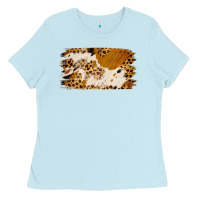 Leopard Cowhide Brushstroke Ladies Tee | Teevron