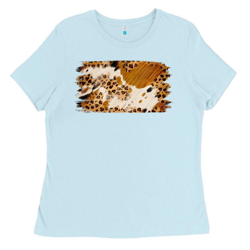 Leopard Cowhide Brushstroke Ladies Tee by Jasminsmagicworld | Teevron