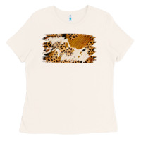 Bone leopard cowhide brushstroke Ladies Tee - Jasminsmagicworld