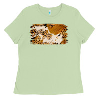 Matcha leopard cowhide brushstroke Ladies Tee - Jasminsmagicworld