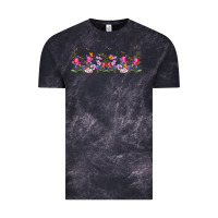 Cloud Black wild flowers Vintage Tee - TumblerDesignByShophia