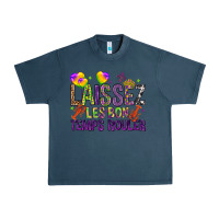 Midnight Navy Loissez les bon temps rouler with balloon Urban Heavy Tee - HowdyJamesFarm