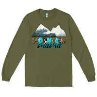 Army Green Mountain Mama Long Sleeve Tee - CowGirlArtShop