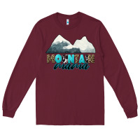 Burgundy Mountain Mama Long Sleeve Tee - CowGirlArtShop
