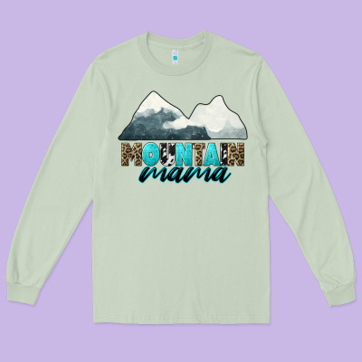 Mountain Mama Long Sleeve Tee Designed By Cowgirlartshop