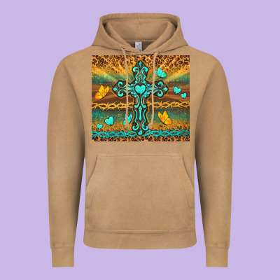 Western Cross Vintage Hoodie Designed By Tumblerdesignbyshophia