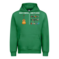 Emerald Guitars How it Started How It's Going Guitar Players Funny Urban Hoodie - minhPixels