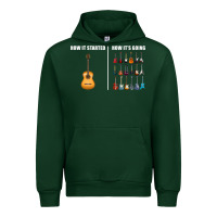 Forest Green Guitars How it Started How It's Going Guitar Players Funny Urban Hoodie - minhPixels