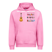 Fuchsia Pink Guitars How it Started How It's Going Guitar Players Funny Urban Hoodie - minhPixels