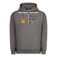 Pigment Tornado Guitars How it Started How It's Going Guitar Players Funny Urban Hoodie - minhPixels