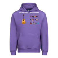 Tulip Guitars How it Started How It's Going Guitar Players Funny Urban Hoodie - minhPixels