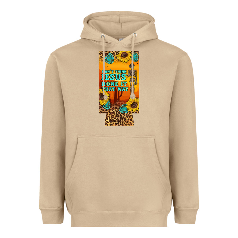 Don't Jesus Done It That Way Western Skeleton  12 Oz Can Cooler  (slim Heavyweight Hoodie by Artiststas | Teevron