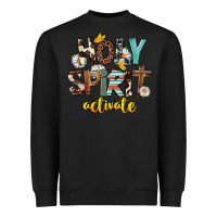 Black Holy Spirit Activate Heavyweight Sweatshirt - FaDigitalArtStudio